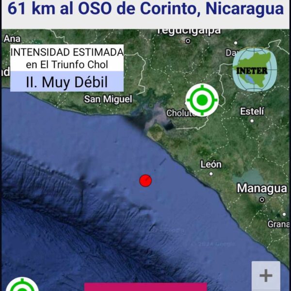 Enjambre Sismico Eleva Alerta en Nicaragua y Sur de HONDURAS